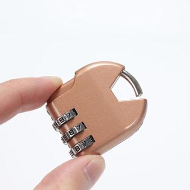 Imagem de 1 cadeado de combinação de trinco de caixa de metal, cadeado de combinação de 3 dígitos, cadeado externo para academia, esportes, armário, cerca, armazenamento de ferramentas