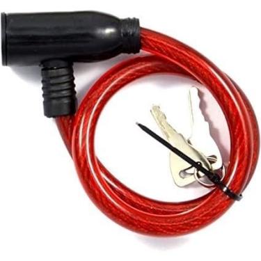 Imagem de Cadeado Para Bicicleta e Moto Com Cabo De Aço 64 Cm