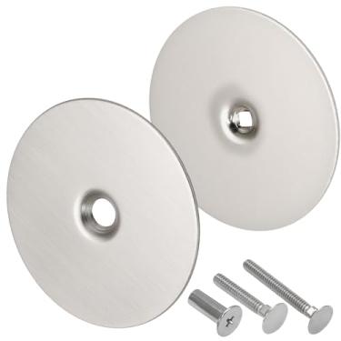 Imagem de Hordion 1 pacote de placa de cobertura para furo de porta, tampa de fechadura de 6 cm placa de enchimento de orifício de tampa de fechadura de níquel acetinado escovado tampa de orifício de maçaneta