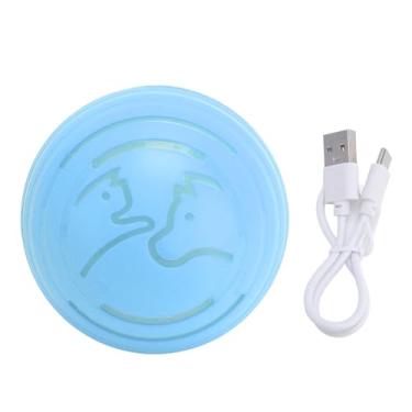 Imagem de Brinquedo interativo inteligente da bola do cão que salta automaticamente auto movendo a bola elétrica recarregável do brinquedo do animal de estimação para gatos e cães plástico (Azul)