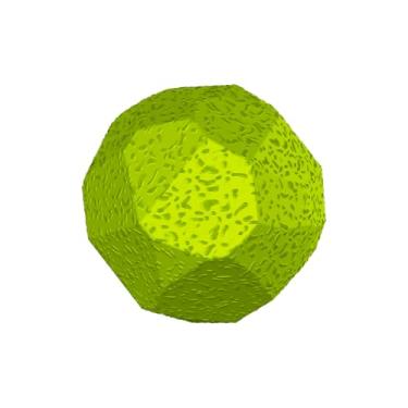 Imagem de Bola Maciça Rocky Ball Stark Pet, Tamanho 70mm, Brinquedo para Cães de Grande Porte, em Borracha Resistente Atóxica, Cor Verde Neon