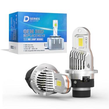 Imagem de Lâmpada LED LUDUN D2s 7000K Alta Luminosidade - Substituição OEM D2s - Farol Alto e Baixo Feixe Canbus Sem Erro (Pacote com 2 Unidades