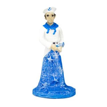 Imagem de Escultura Imagem Umbanda Marinheiro Marujo 10 cm Em Resina