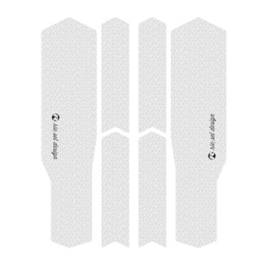 Imagem de Design Reisel - Protetor de proteção da moldura traseira para todos os tipos de bicicletas - Conjunto de 10 peças, fácil instalação - Proteção contra arranhões e abrasão - Aparência de cristal
