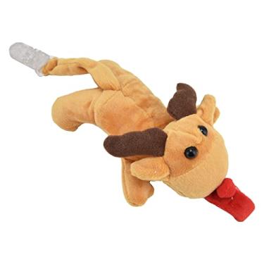 Imagem de aqxreight Chupeta Snuggle Em Formato de Animal Porta-Chupeta Removível Brinquedo para Bebês1 Produto de Segurança Infantil SnuggleSnuggle RemovívelInfantil (Veado de Natal)
