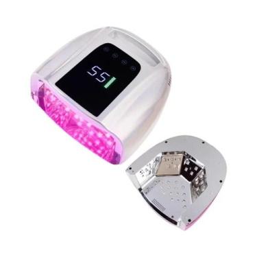 Imagem de Lâmpada De Unhas UV LED Sem Fio De 96W Com Espelho Refletivo, Secador 
