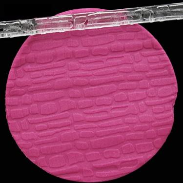 Imagem de GLOGLOW Rolo de Massa de Acrílico Com 28 Padrões, Material Compatível Com FDA, Aderência Confortável, 16 X 1 Cm, Leve para Produtos de Panificação de Massa e Pastelaria (Padrão de parede 52014)