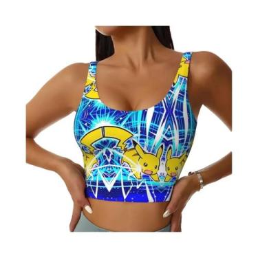 Imagem de Sutiãs Esportivos Personalizados Para Mulheres Pikachu De Alto Impacto
