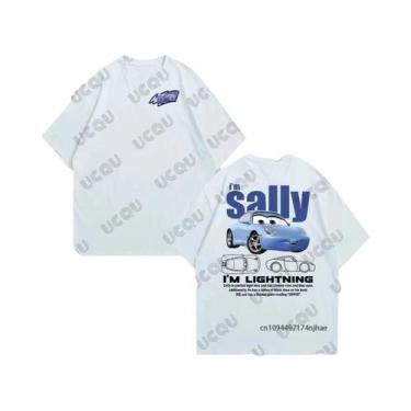 Imagem de Camiseta De Casal Com Estampa Do Lightning McQueen E Sally, Verão, Alg
