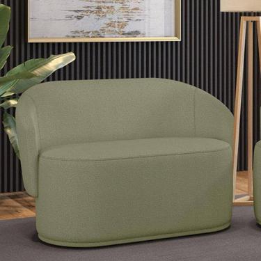 Imagem de Sofá 2 Lugares Namoradeira Orgânica Para Sala Malu Bouclê Pistache M11 - D`rossi