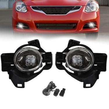 Imagem de Faróis de neblina de LED compatíveis com Nissan Altima 4DR Sedan 2010-2012 conjuntos de faróis de neblina com interruptor e chicote de fiação