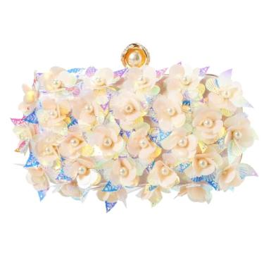 Imagem de Bolsa clutch feminina de lantejoulas brilhantes com corrente removível - elegante bolsa formal para casamento, coquetel, festa de formatura, rosa, Small