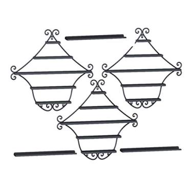 Imagem de Prateleiras flutuantes de metal para esmalte de parede, armazenamento de esmalte de parede, suporte de metal para esmalte de salão de 5 camadas, perfume/cosméticos/batom, suporte para exibição de óleo