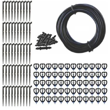 Imagem de Kit completo 50 Microaspersores 160 LPH  Ideal Hortas, Jardins, Estufa