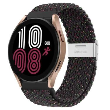 Imagem de IENYU Pulseira elástica trançada 5Pro Active 2 Gear S3 de 20 mm e 22 mm para Samsung Galaxy Watch 6 5 /4 mm de 40/44 mm para Huawei GT2/3/4Pro/5, 20mm, Ágata