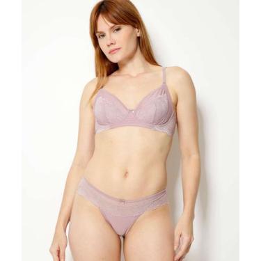 Imagem de Calcinha Biquíni Recorte Renda Marisa-40079, Rosa, G
