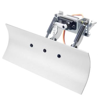 Imagem de TOOMOD 1/24 RC Aluminum Adjustable Snow Shovel/Snow Plow kit with 12G 180° Servo Motor Compatible with 1/24 Axial SCX24 Crawler Car Upgrade (Silvery)
