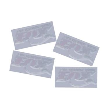 Imagem de DJX 4 peças de adesivos reflexivos de transferência UV a laser Fox Shock para 1/7 Traxxas UDR (prata laser)