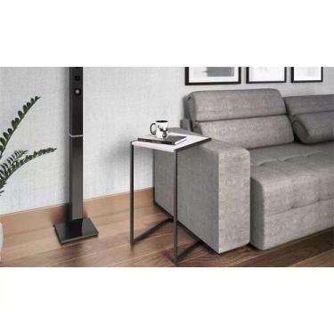 Imagem de Mesa Estilo Industrial Lateral Sofá Apoio Notebook Livro Leitura Estil