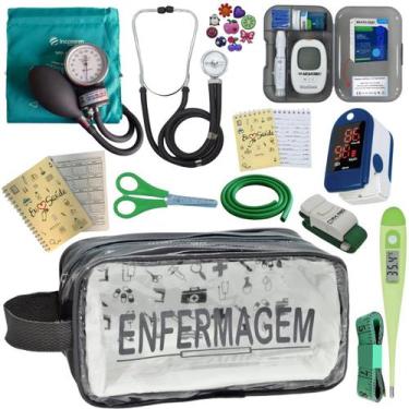 Imagem de Kit De Enfermagem Completo Medidor Glicose Aparelho Pressao - PREMIUM,