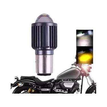 Imagem de Farol De Moto LED H4 60W 15000LM Branco Amarelo Feixe Alto/Baixo Holof