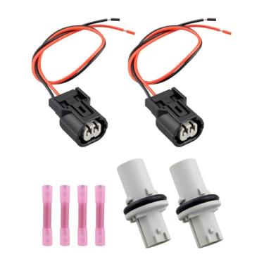 Imagem de Soquete de luz marcador lateral do farol/soquete DRL com chicote de fios apto para Honda Accord CR-V Civic Apto para Acura TL TSX RL – Substitua 33305-S5A-003 33305S5A003 2PCS