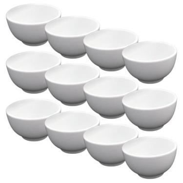 Imagem de Kit 12 Cumbuca Sopeira Tigela Japonesa 500 ml Bowl Branca Clean Gourme