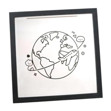 Imagem de Bothyi Caixa de exibição tipo caixa de sombra para ingressos, fotos e outros itens. Multiuso e, feita de madeira. Ideal para guardar fotos selos, 20cmx20cmx4.5cm