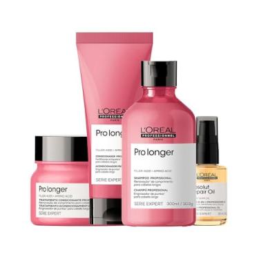 Imagem de Kit L'oréal Professionnel Serie Expert Pro Longer - 3 Produtos + Óleo Capilar Absolut Repair 10 In 1 30ml