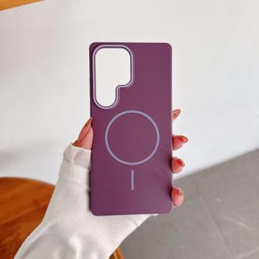 Imagem de Capa magnética fina e fosca de luxo para Samsung Galaxy S25 Plus S24 S23 S22 S21 Note 20 (para S22/Roxo Pôr do Sol)