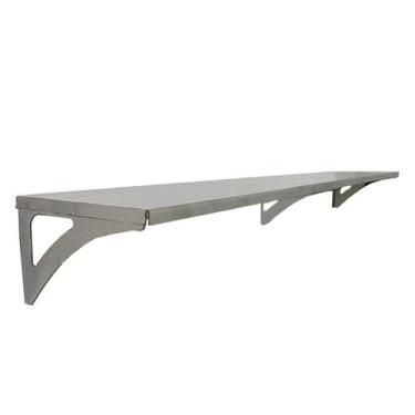 Imagem de Prateleira Aço Inox Parede Decoração 97x21 EG Multiuso - INOX LAURINDO