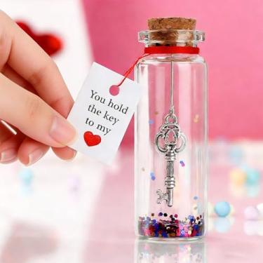 Imagem de Pingente de garrafa de vidro feito à mão, presente de lembrança romântica para o dia dos namorados, aniversário, casamento, acessório de joias decorativas para ela ou ele