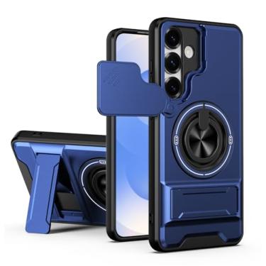 Imagem de SORAKA Capa para Samsung Galaxy S25 Plus com suporte,proteção de lente com janela e capa dupla de PC e TPU compatível com suporte magnético para carro