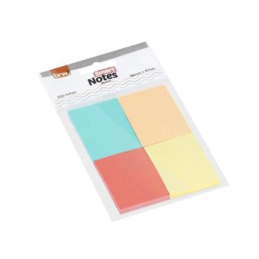 Imagem de Bloco Adesivo de anotaçoes 35x51mm 4 unidades Cores Novas Beach - BRW