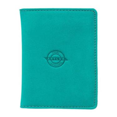 Imagem de Carteira Slim Porta Cartões em Couro Artlux 989, Verde