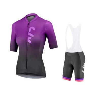 Imagem de Conjunto De Roupa De Ciclismo Feminina De Verão Com Camiseta De Secage