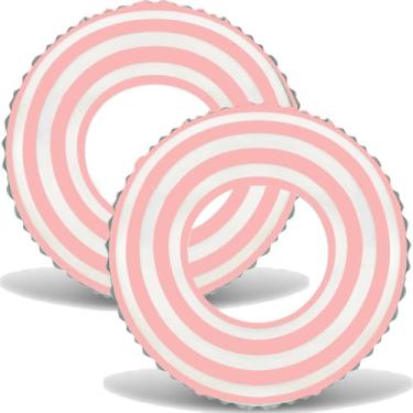 Imagem de 2 peças boias para adultos, pirulito, listrado, boia de piscina, grande, para adultos, 89 cm, clássico, listrado, para adolescentes, adultos, festa de despedida de solteira de verão na praia (pirulito