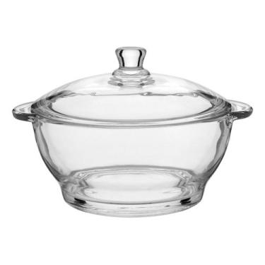 Imagem de SALADEIRA COM TAMPA VIDRO 1L 12x19x19cm TRANSPARENTE BOWL TIGELA - NH