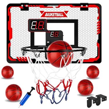 Imagem de 45 * 29,5cm, Aro de Basquete, Cesta de Basquete com Tabela, Cesta de Basquete Interna com Placar Eletrônico