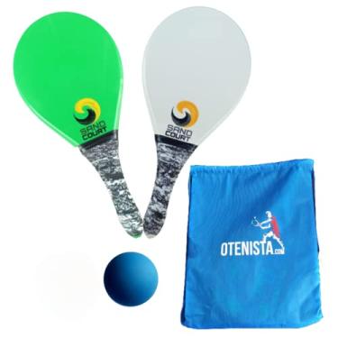Imagem de Raquete de Frescobol - Semelhante Fibra Kit 02 Raquetes, 01 Bola, 01 Sacola