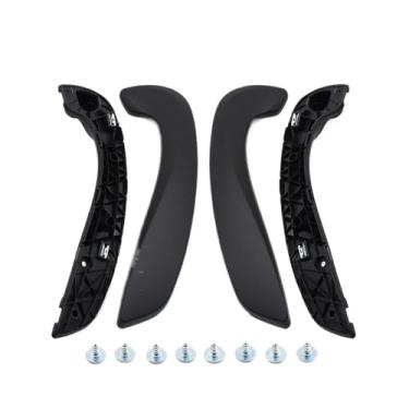 Imagem de Interior do carro frente esquerda direita porta interna puxar alça kit Compatível com renault megane 3 mk3 fluence 2008-2016 809540001r 809600007r(Black 4PCS)