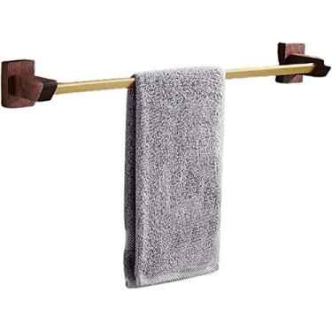 Imagem de 3FLQOOPP Toalheiro toalheiro toalheiro de nogueira toalheiro de banheiro autoadesivo suporte de toalha de parede banheiro varanda toalha de roupas cabide prateleira de toalha de banheiro (50 cm) ()