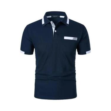 Imagem de Camisas Polo Masculinas Slim Fit De Verão, Manga Curta, Clássicas, Com