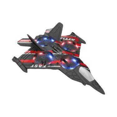 Imagem de Avião RC Para Crianças Com Câmera Controle Remoto Caça 24G Avião De Es