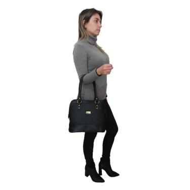 Imagem de Bolsa Sacola Topgrife Shopper Couro Preto
