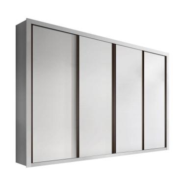 Imagem de Guarda Roupa Casal 4 Portas 4 Gavetas Milano Minastex Branco