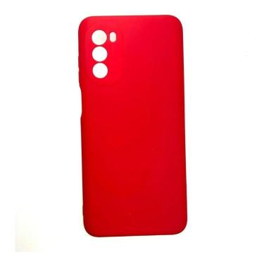 Imagem de Capa Capinha Case Aveludada Vermelha Para Motorola Moto G82