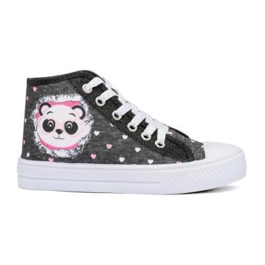 Imagem de Tênis Infantil Panda Feminino Botinha Glitter Menina - Espelho Meu, 31