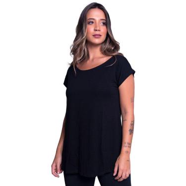 Imagem de Blusa Marcela Fitness Lisa Serra e Mar Modas Manga Curta Roupa Para Academia Treino Moda Feminina-Feminino