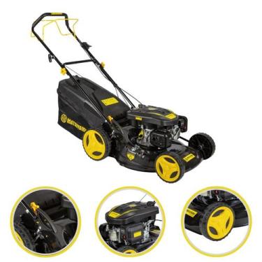 Imagem de Carrinho Cortador Grama a Gasolina 6 Hp Tracionado Matsuyama Recolhedo